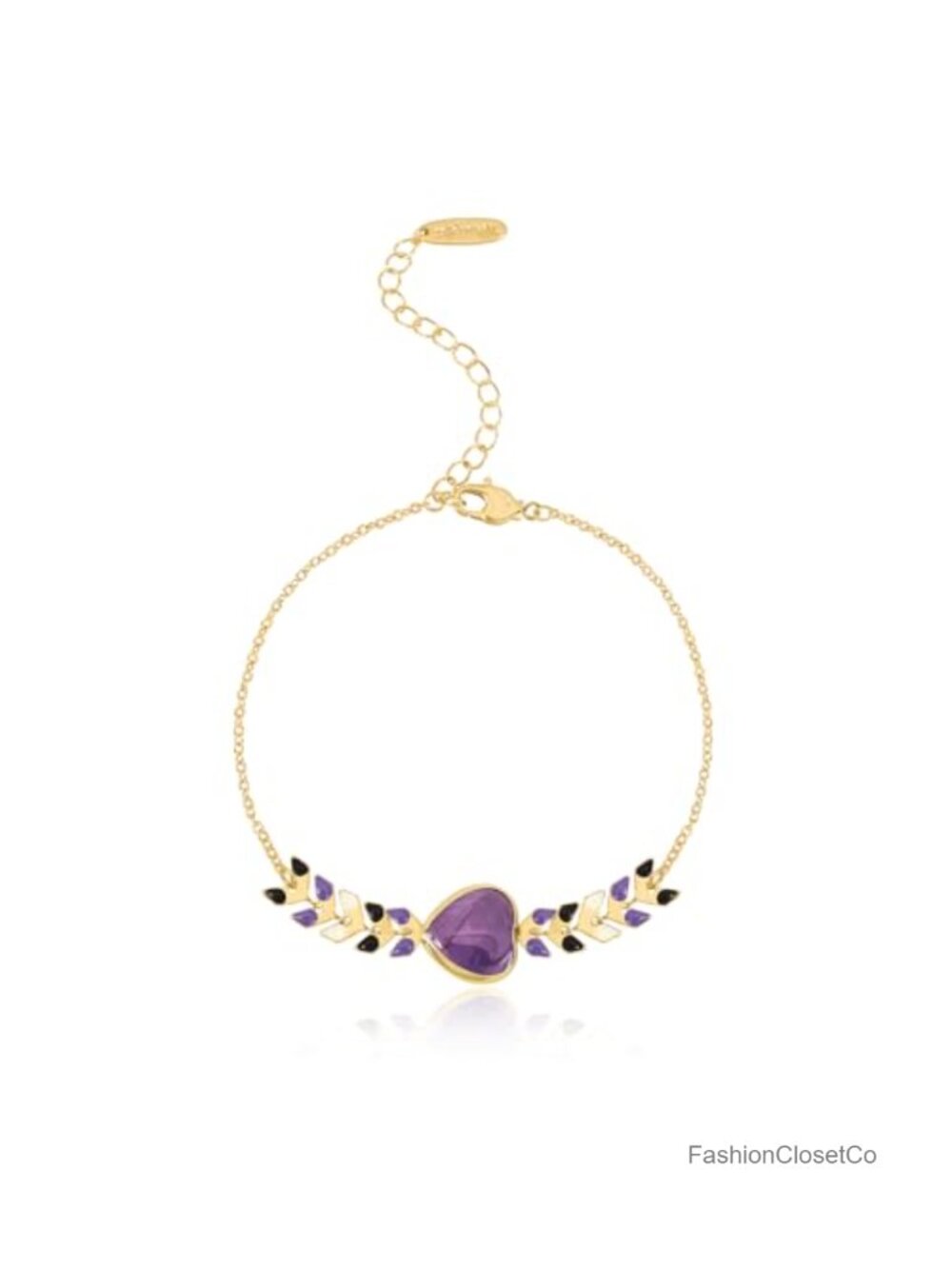 Gold Plated Tiger Eye Wheat Chain Bracelet with Extender